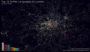 Twitter map of London shows the linguistic diversity of a truly international city article-2222959-15AD21D7000005DC-527_964x561