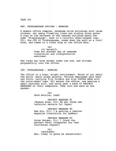 Mockup Script Page